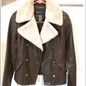 Vic. Secret Moda Int'l leather bomber  jacket